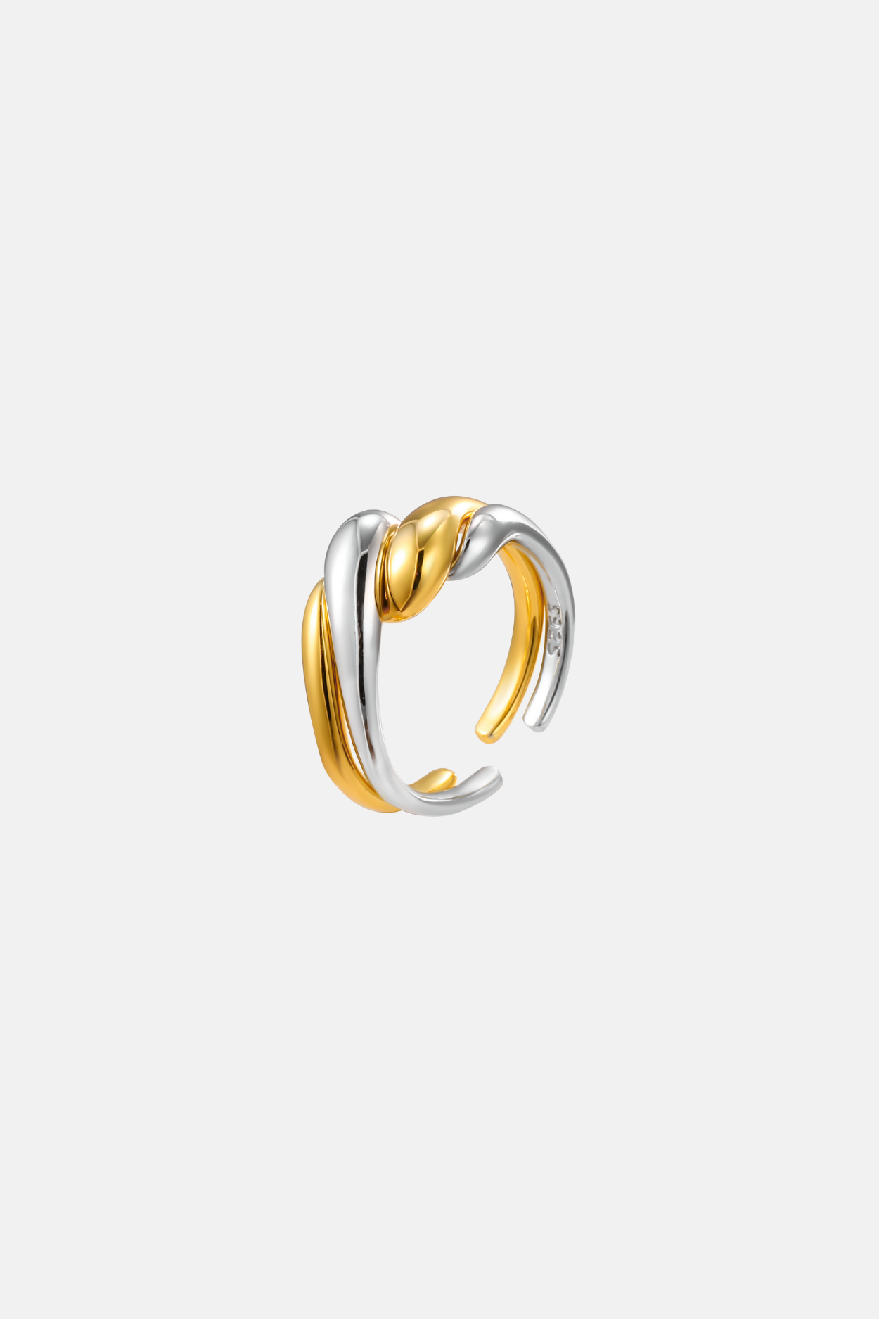 美品】oeau combination side ring Gorgeous Peacock Green Opal Sprig