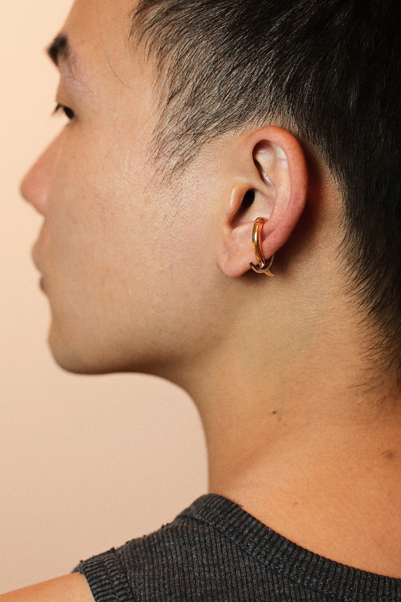 Convergence - Mixed Two-Tone Ear Cuff