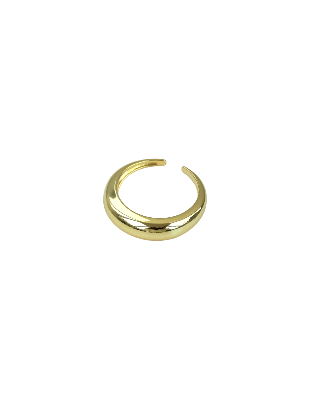 Forming - Slim Dome Sterling Silver Gold Ring
