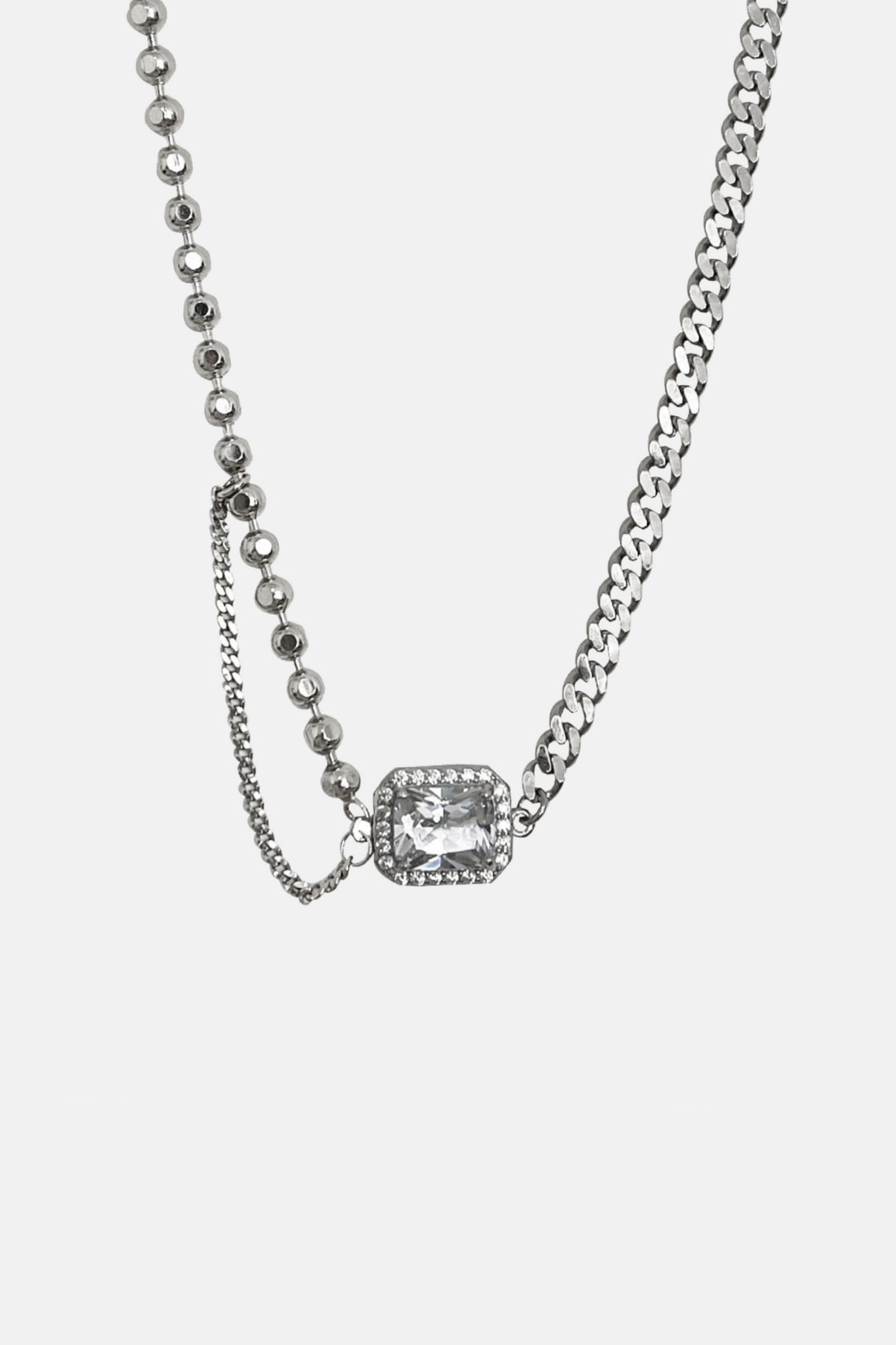 Afloat - Square Gemstone Sterling Silver Necklace