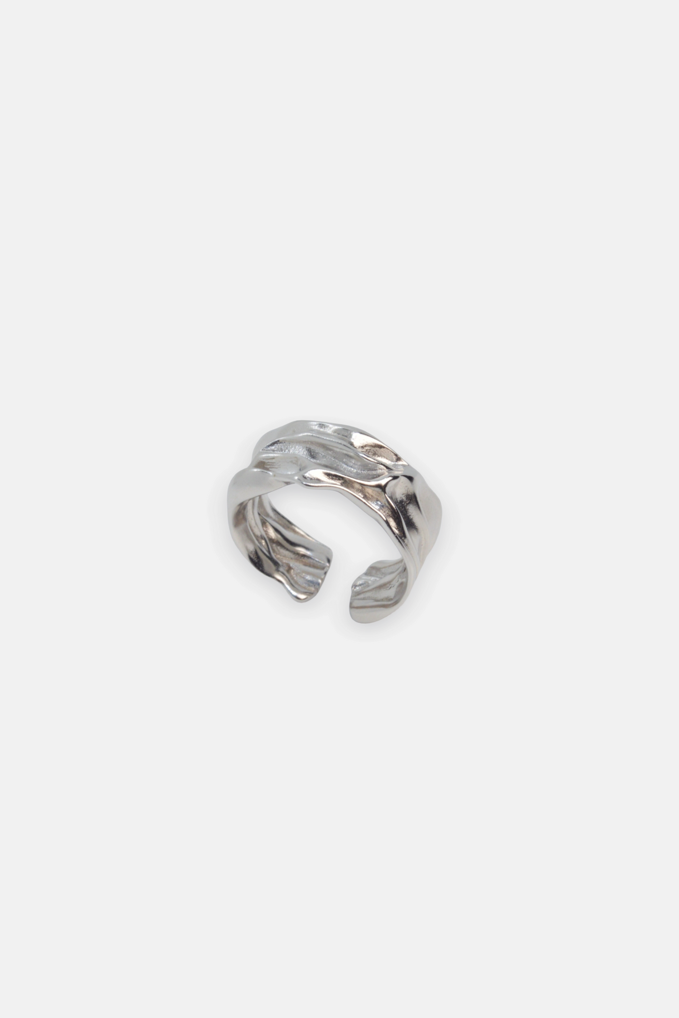 Tide -  Mega Foil Textured Sterling Silver Ring
