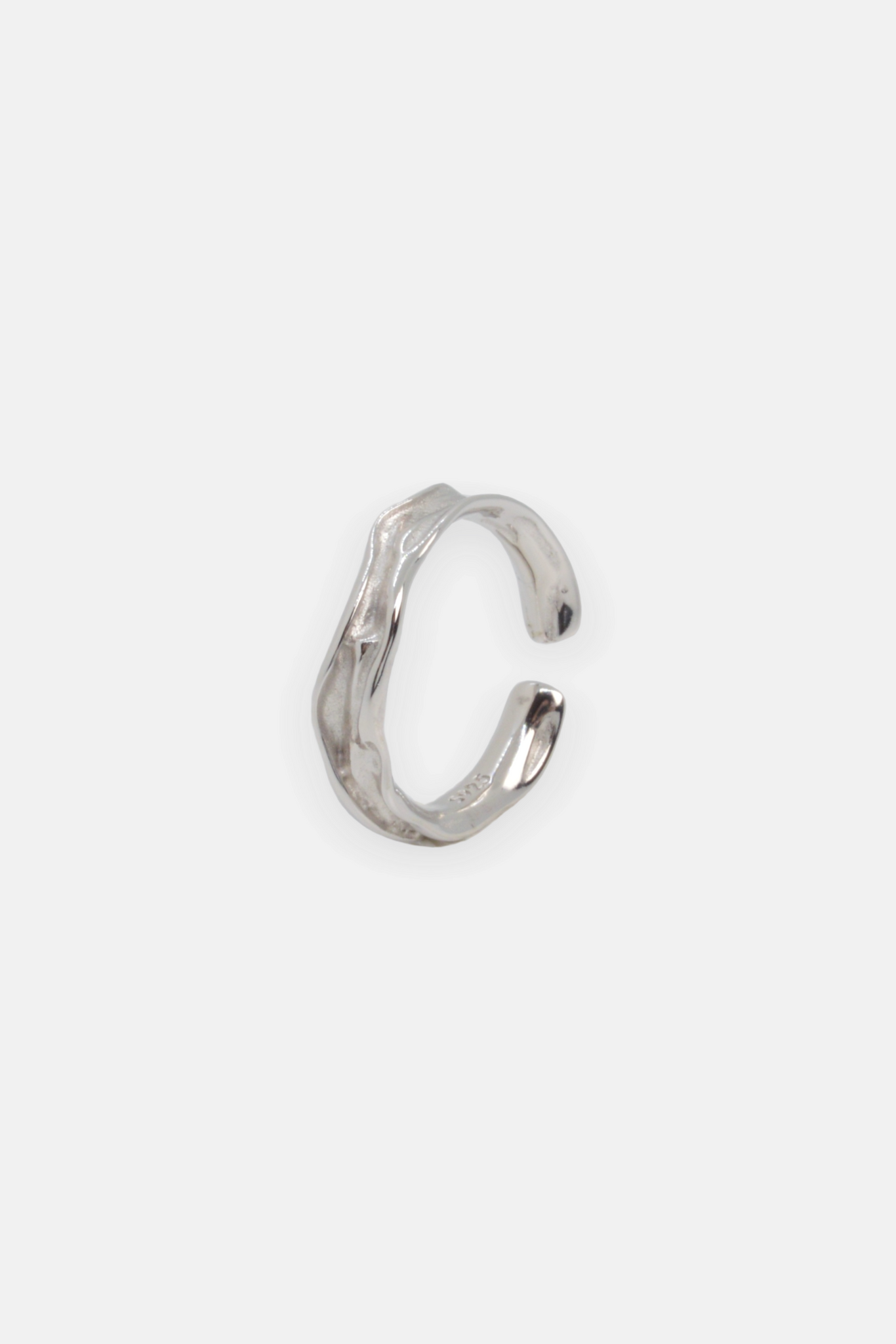 Magma - Irregular Foil Textured Sterling Silver Ring