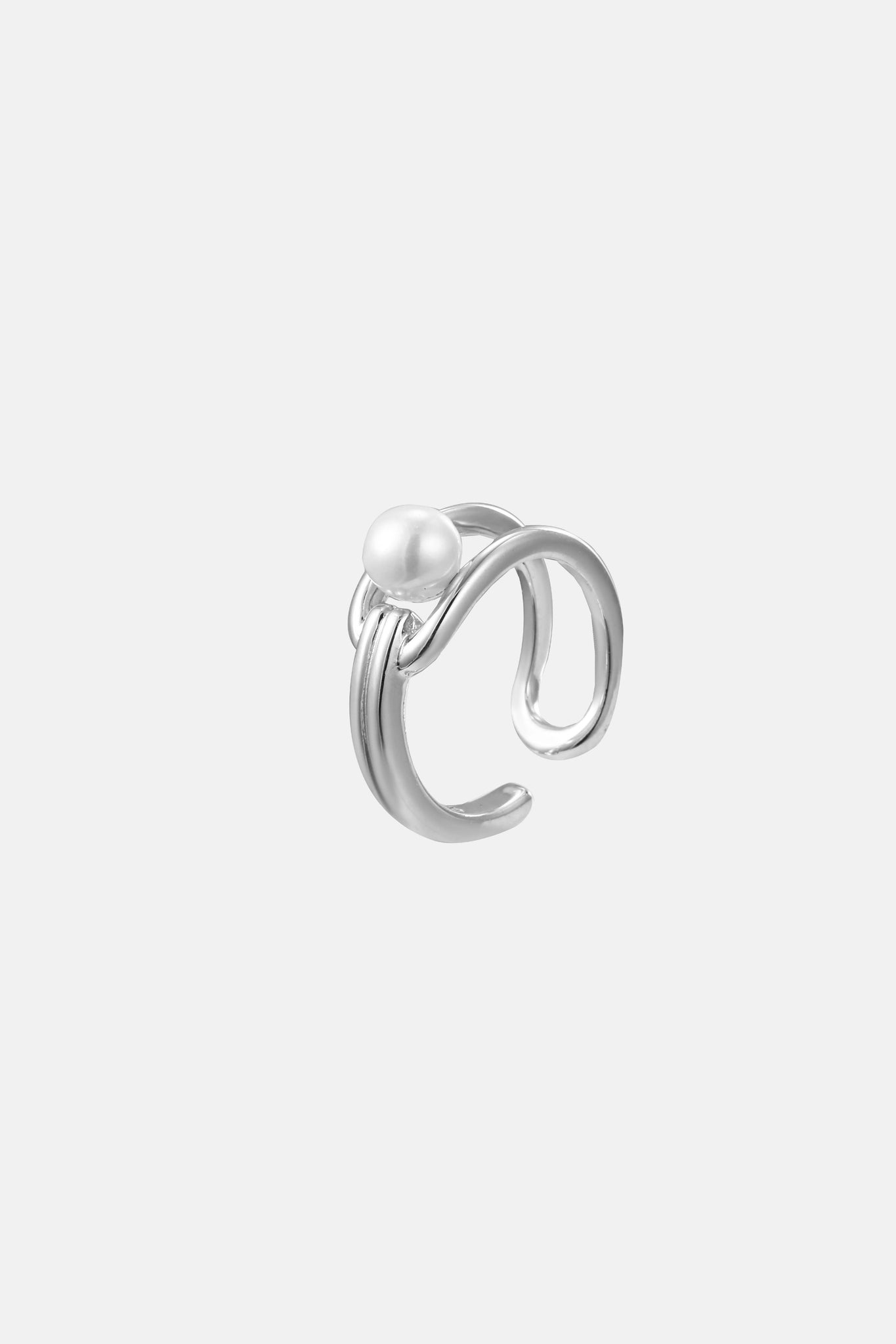 Island- Sculptured Pearl Sterling Silver Ring