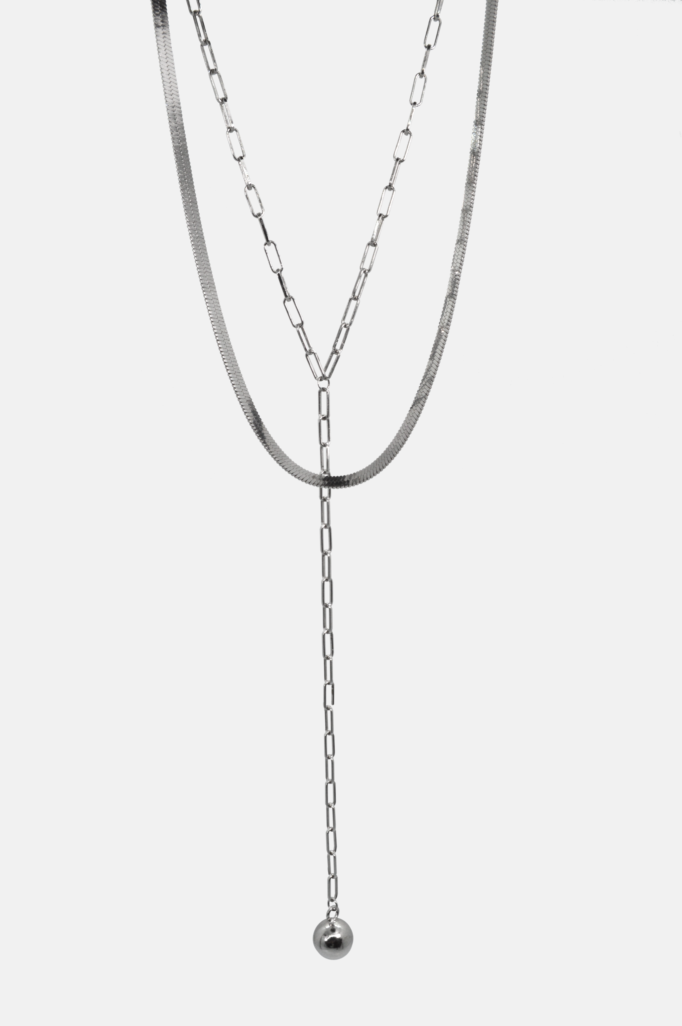 Rivulet -  Stacked Sterling Silver Necklace