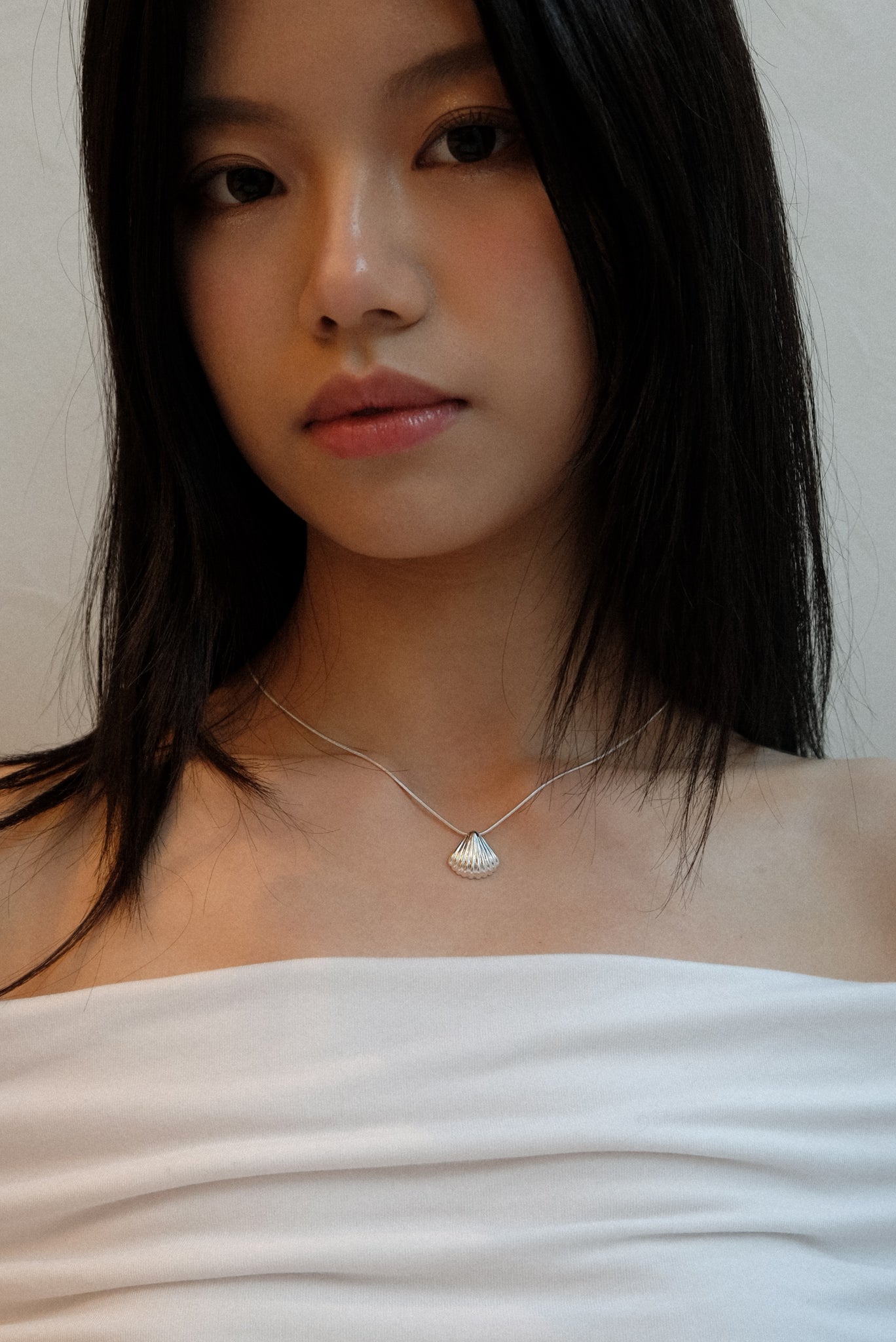 Whisper - Shell Pendant Sterling Silver Necklace