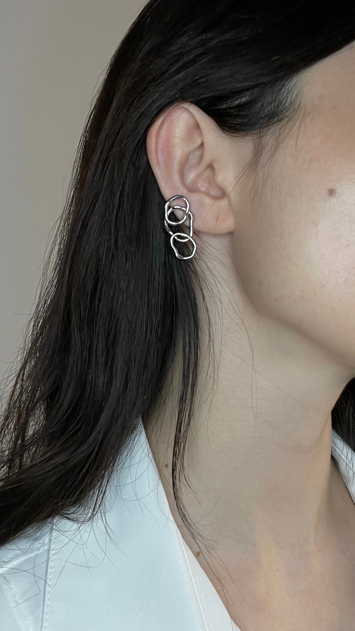 Knot - Irregular Hoops Sterling Silver Earrings