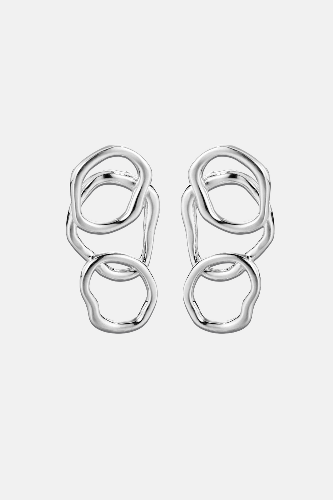 Knot - Irregular Hoops Sterling Silver Earrings